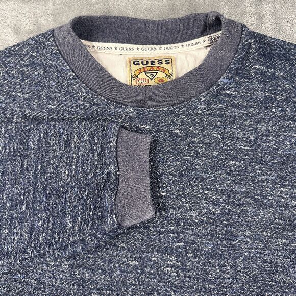 Vintage Guess Jeans Crewneck Sweater Boys Small‎ GJ Spell Out 90s Streetwear - Picture 1 of 7